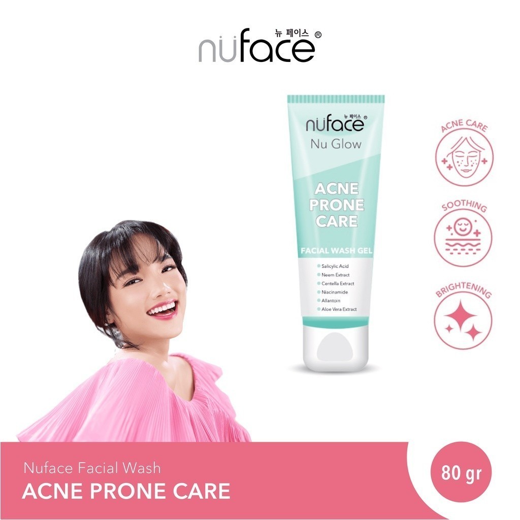 Nuface Nu Glow Acne Prone Care Facial Wash Gel/sabun cuci muka jerawat/face wash acne/facial wash ac