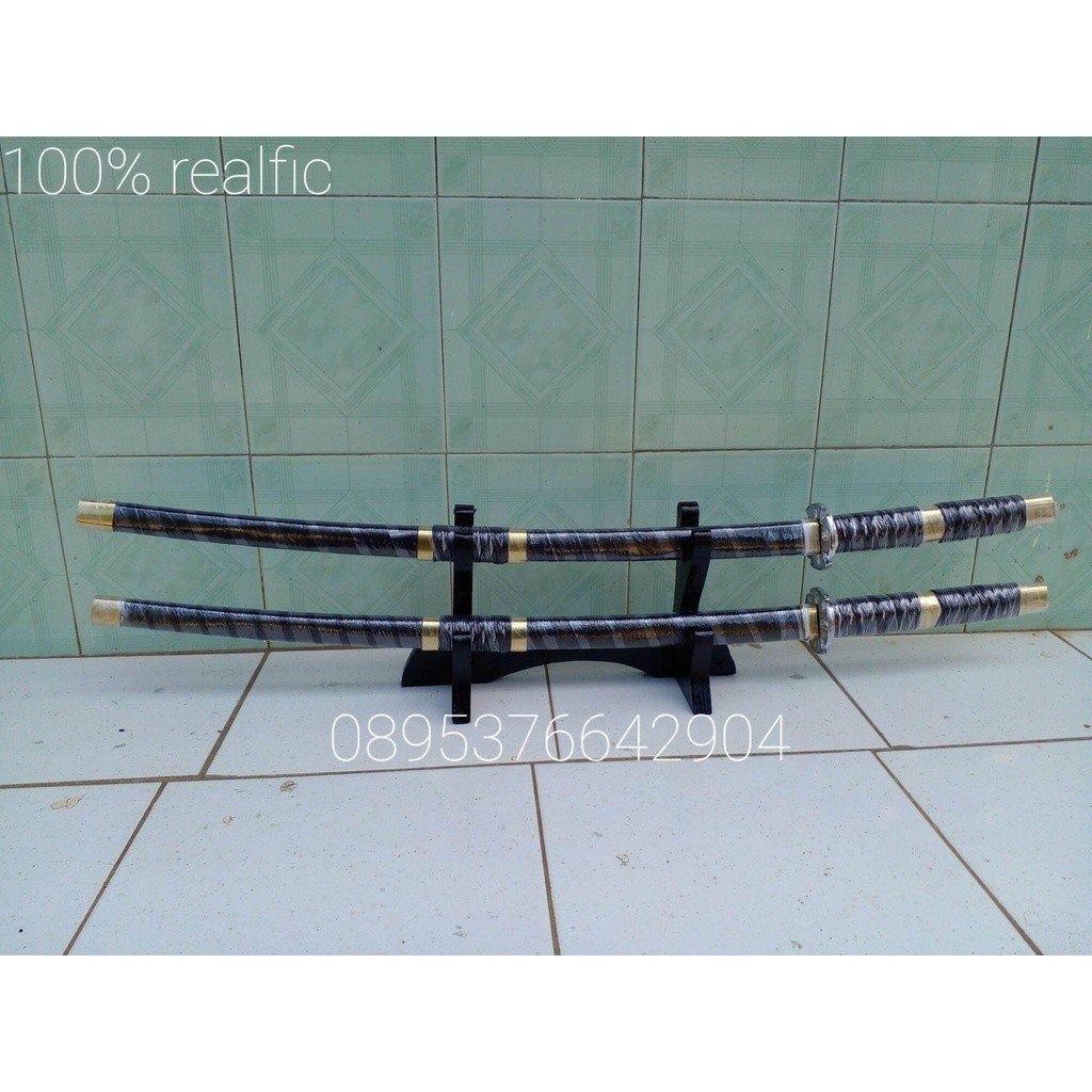 R3 BAYAR DI TEMPAT Samuray pedang original baja / samurai 1 meter asli baja tajam / Katana asli taja