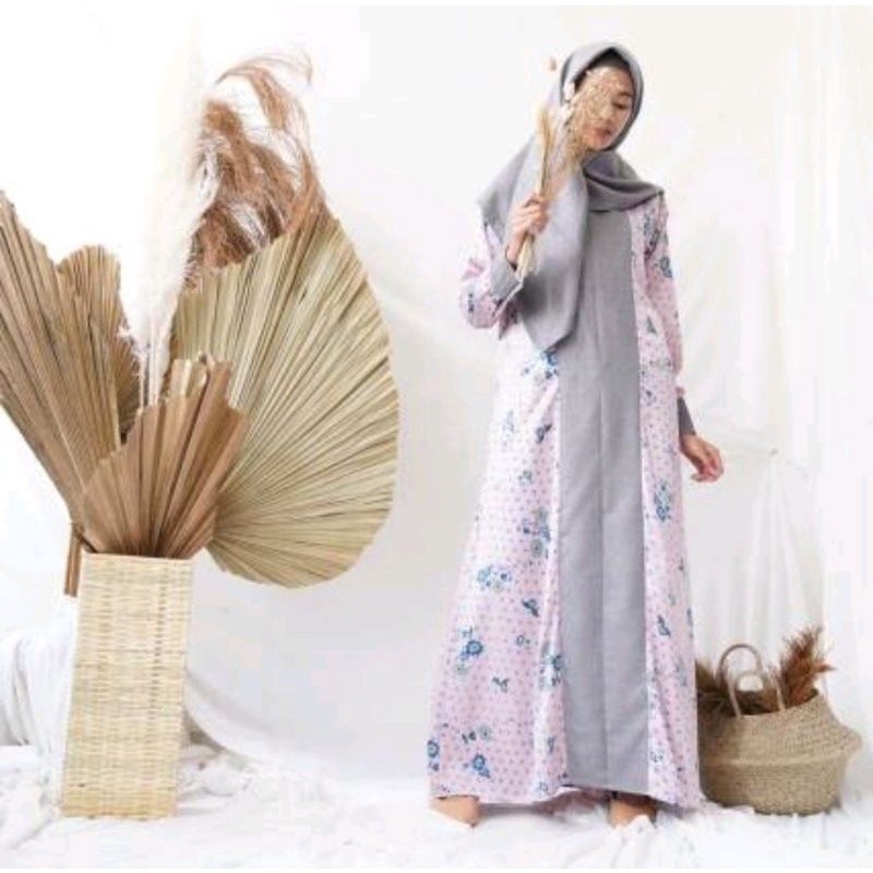 Laxmi dress abaya spring original / gamis katun Madina ( M )