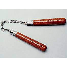 ouble stik / nunchaku/ ruyung model kayu naga dobel stik kayu naga Nunchaku kayu coklat