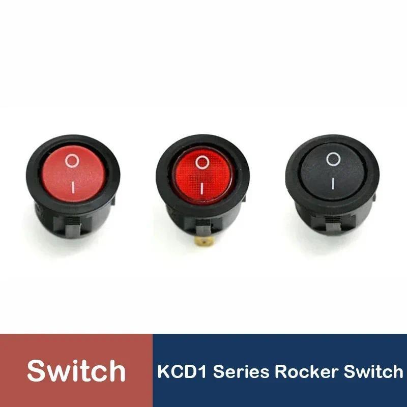 1/5/10PCS 23MM KCD1 Round Rocker Swit 2/3Pin ON-OFF-ON 6A/250VAC 10A/125VAC SPST LED Car Push Button