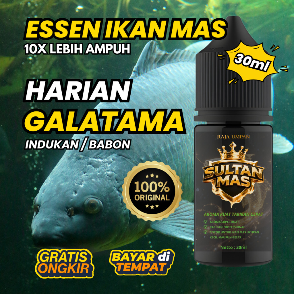 SULTAN MAS essen khusu ikan mas super jitu galatama indukan babon 30ml anti boncos paling gacor
