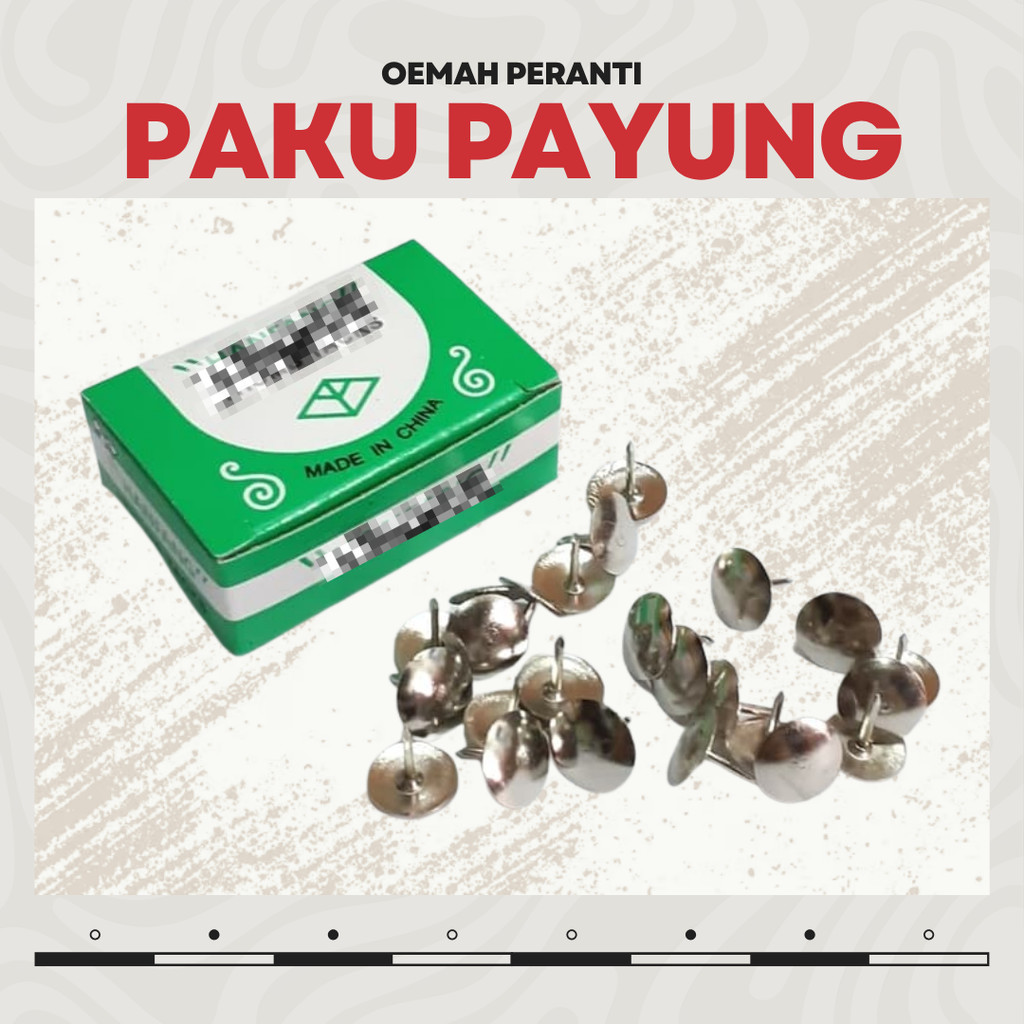 Paku Payung Kecil Pines 1 Box Thumb Tacks Dekorasi Papan Mading