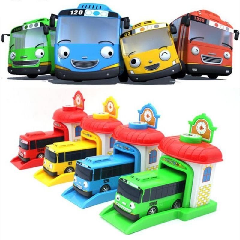 BARU ,,,Mainan Bus Tayo 1 set Garasi Murah Kecil Tayo lani gani Rogi mini besar Murah