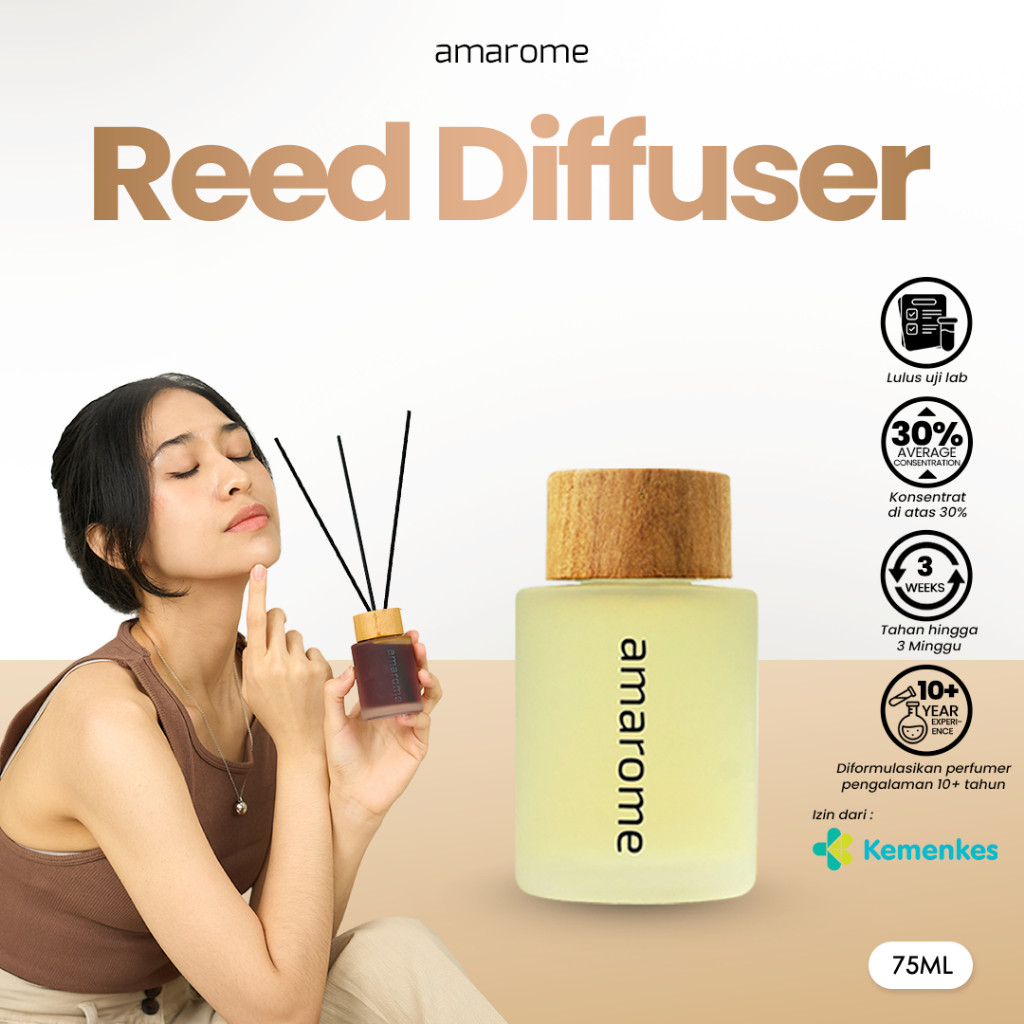 Josun|| Amarome Reed Diffuser 75ml | Pengharum Ruangan | Parfum Ruangan | Pewangi Ruangan