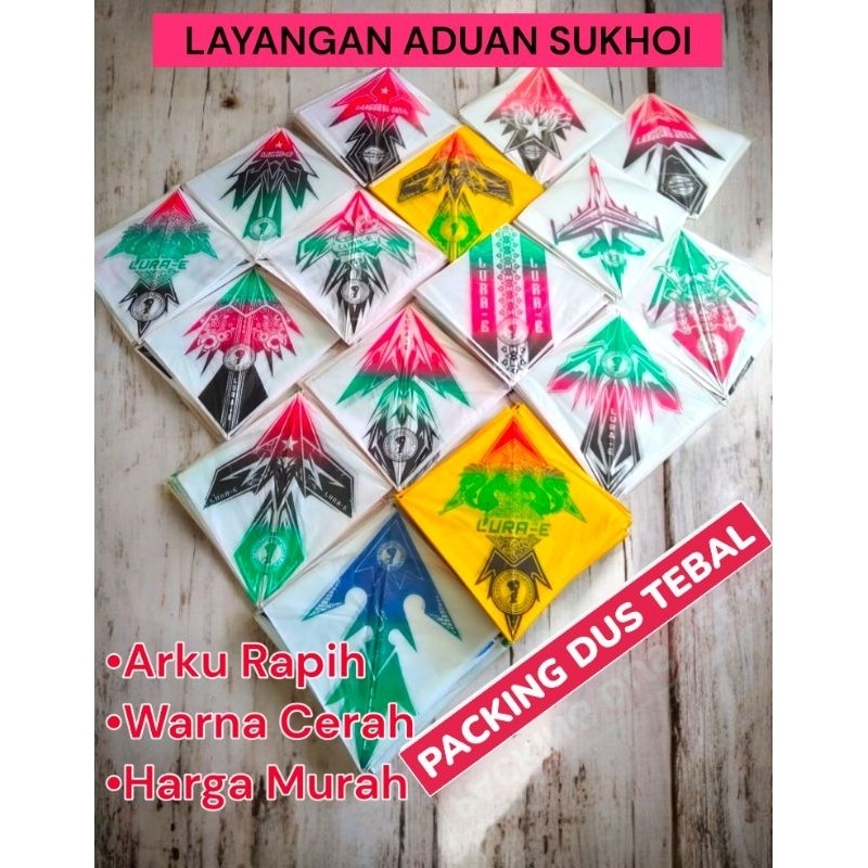 BLASFAS TERLARIS Layangan Aduan Sukhoi Standar ISI 50 PCS