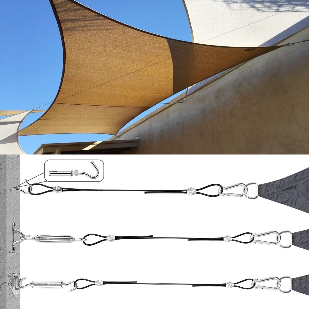 Sun Shade Sail Hardware Turnbuckle M5 Sun Shade Sail Accessories Ceiling Anchor Hook