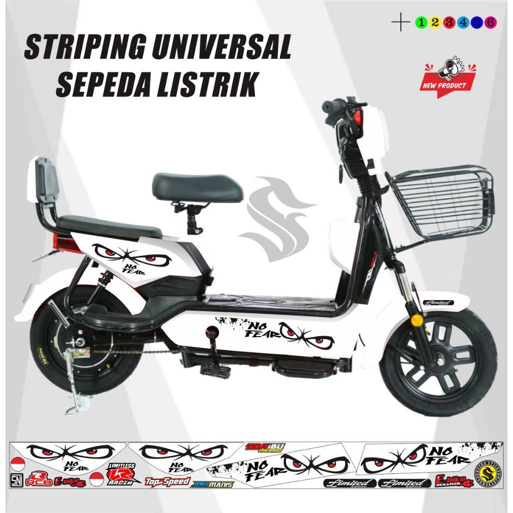 STIKER SEPEDAH LISTRIK / STRIPING STICKER SEPEDAH LISTRIK / DECAL SEPEDA LISTRIK