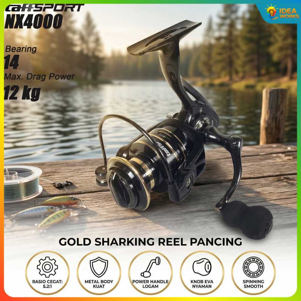 TaffSPORT Reel Pancing Spinning Fishing Reel 5.2:1 4000 - NX4000