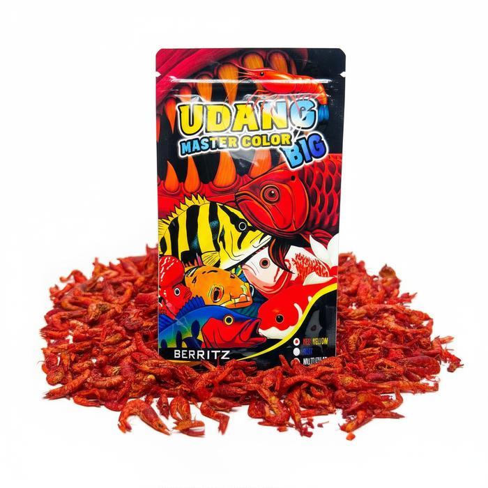 BERRITZ Udang Red Kering Ukuran Besar 30 Gram Pakan Ikan Predator Protein Warna Maksimal Master Colo
