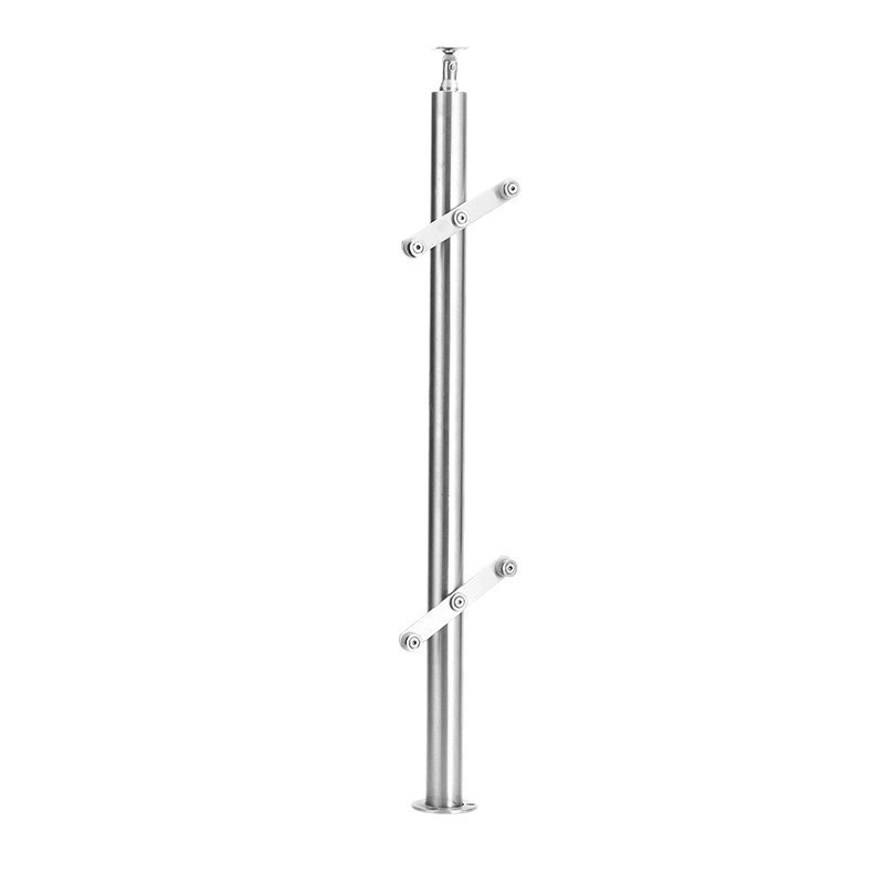 Calista - 85cm Railing Tangga Kaca Hollow SUS 304 Railing Tangga Stainless Kaca Minimalis Tiang