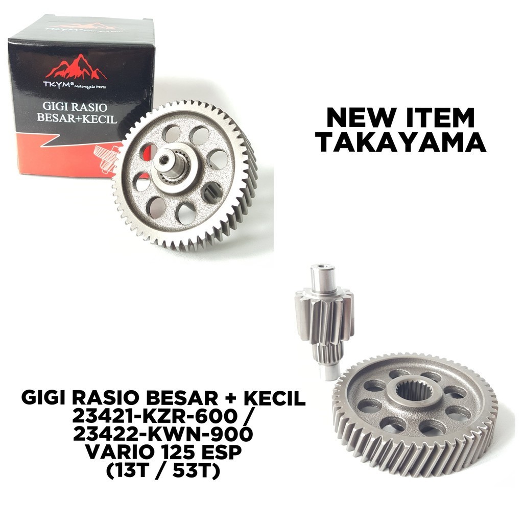 GIGI RASIO BESAR DAN KECIL / GIGI RASIO SUSUN VARIO 125 ESP / HONDA VARIO 125 PGM FI 13 / 53 TITIK (