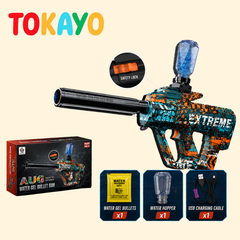 Tokayo Mainan Water Gel Blaster Elektrik Anak Laki Laki Gell AUG Kid Toys Electric Kado Ulang Tahun