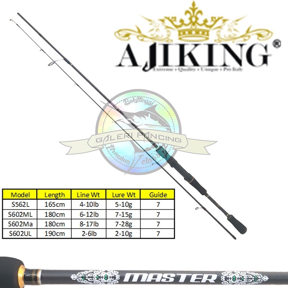 Joran Pancing Ajiking Master 562L 602ML 602M 602UL 165cm 180cm