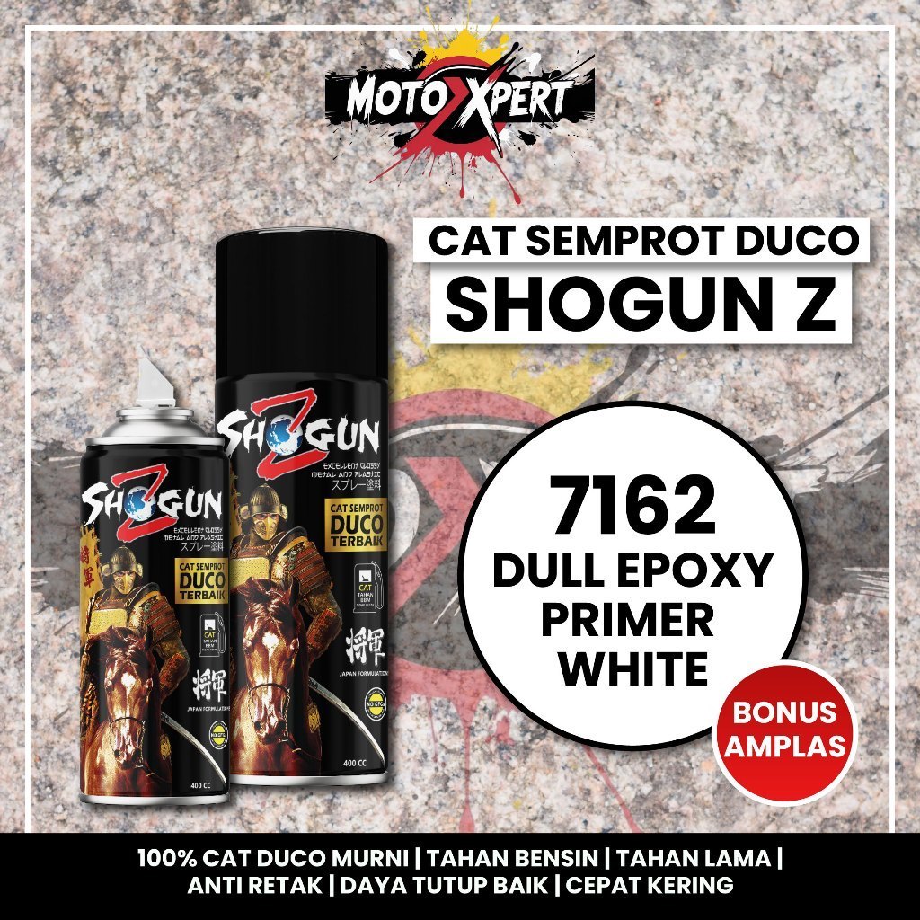 SHOGUNZ Cat Semprot Duco Shogun Z Dull Epoxy Primer White 7162 400cc - Epoxy Doff Standard Pilox Pyl