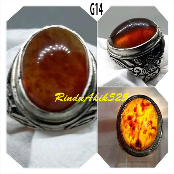 Cincin batu akik get ah kati layu natural ring alpaka / G14