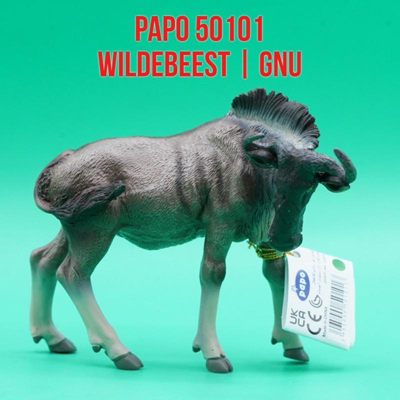 PAPO 50101 Wildebeest Gnu Connochaetes Gnou Africa Afrika | Mainan Figure Binatang Miniature Hewan A