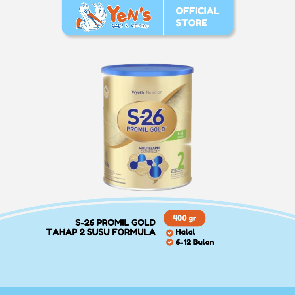 S-26 Promil GOLD Tahap 2 Susu Formula Lanjutan Usia 6-12 Bulan 400 gr