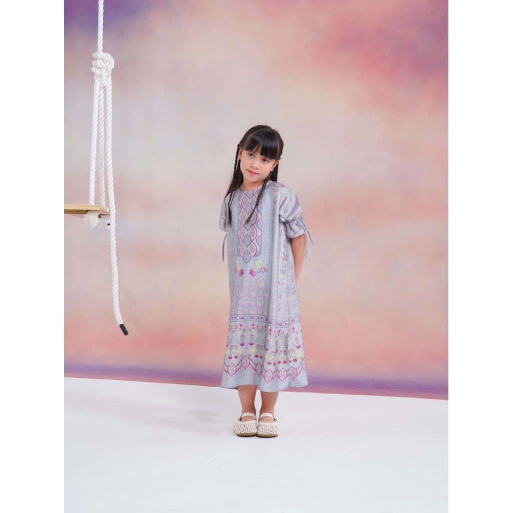Aleza - Kelsey Dress Blue - Setelan Dress Anak Perempuan