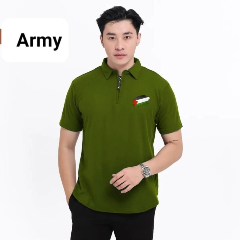 Kaos kerah zipper pria lengan panjang Kaos import bandung pria Kaos pria lengan panjang Kaos bagus d