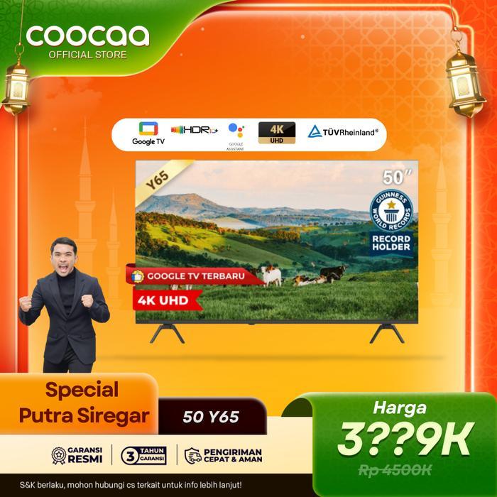 PROMO BIG SALE [COOCAA x PUTRA SIREGAR] COOCAA Y65 Layar TV 50 Inch 4K Google TV - Find my remote - 