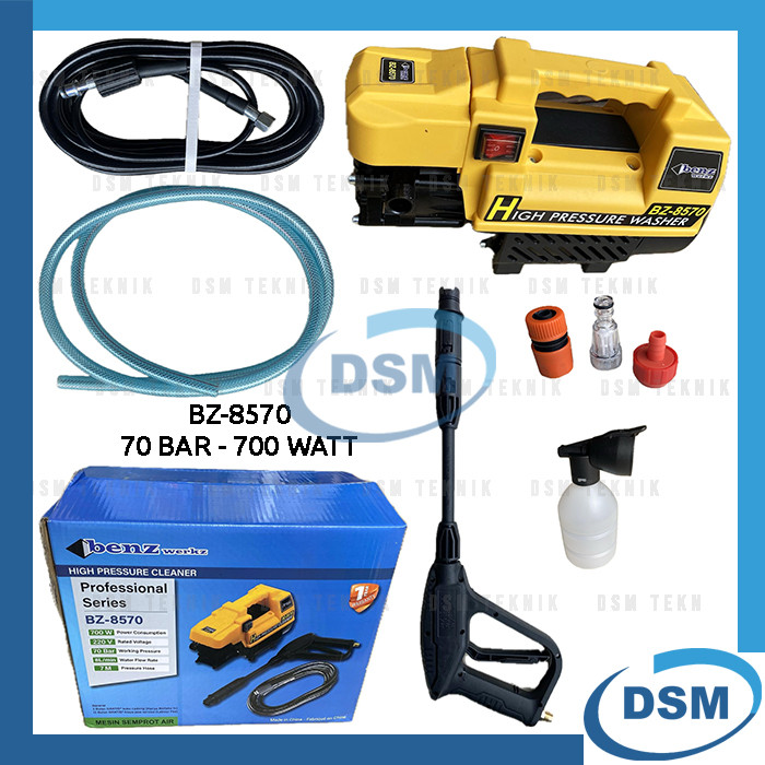 BENZ 8570 MESIN JET CLEANER LISTRIK CUCI STEAM HIGH PRESSURE MOTOR MOBIL AC 700 W