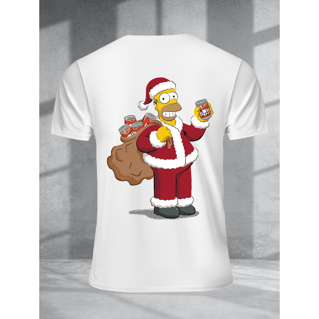 Summer Classic Bestseller Short-sleeved Simpsons Authorized Collaboration T-shirt, Simpson Christmas
