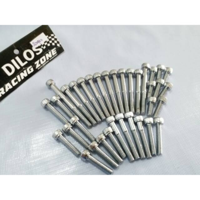 BAUT MESIN KUNCI L CHROME YAMAHA SCORPIO Z