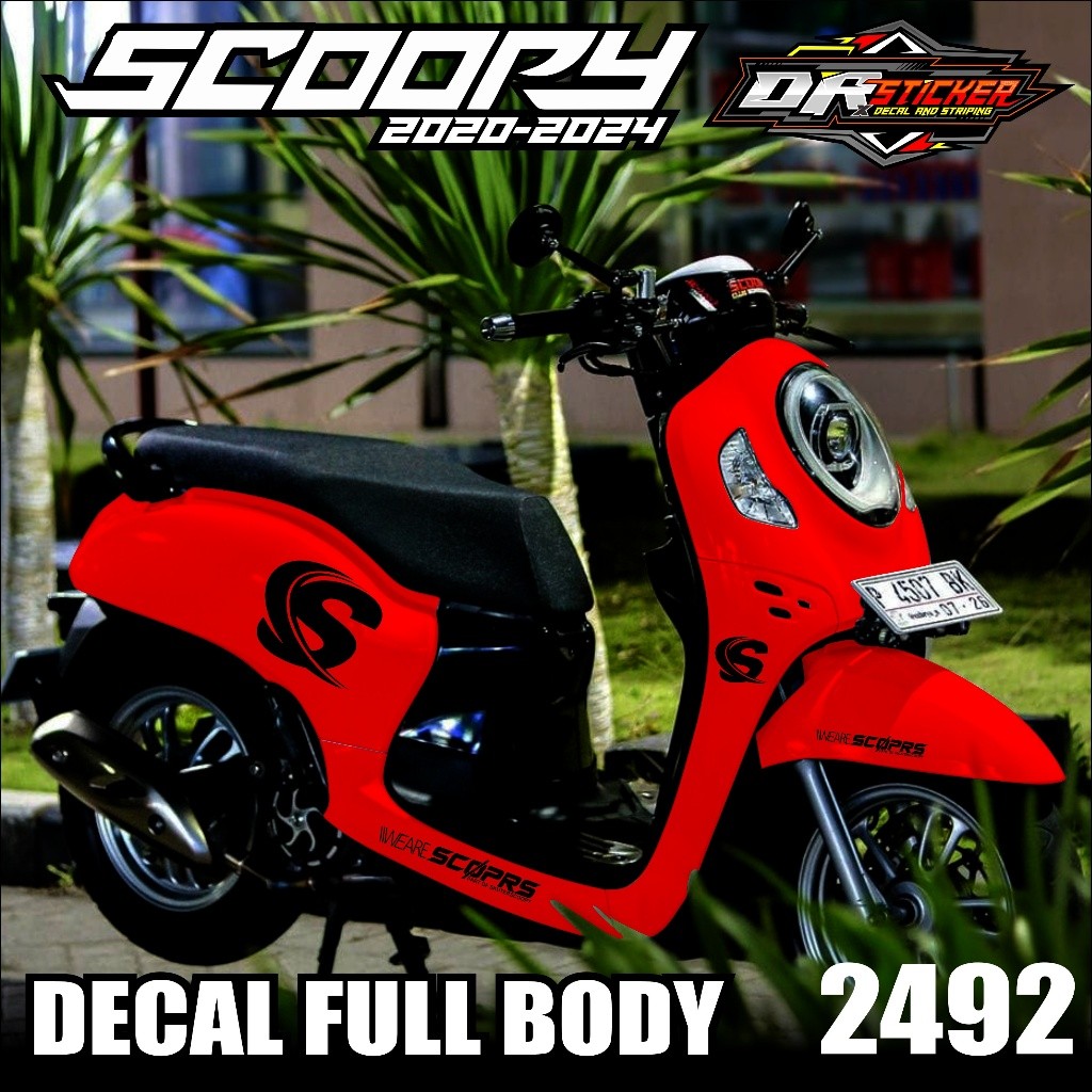 DECAL MATIC BUAT MOTOR ALL SCOOPY FI NEW UNIVERSAL MOTIF SIMPLE STICKER SCOOPY FI