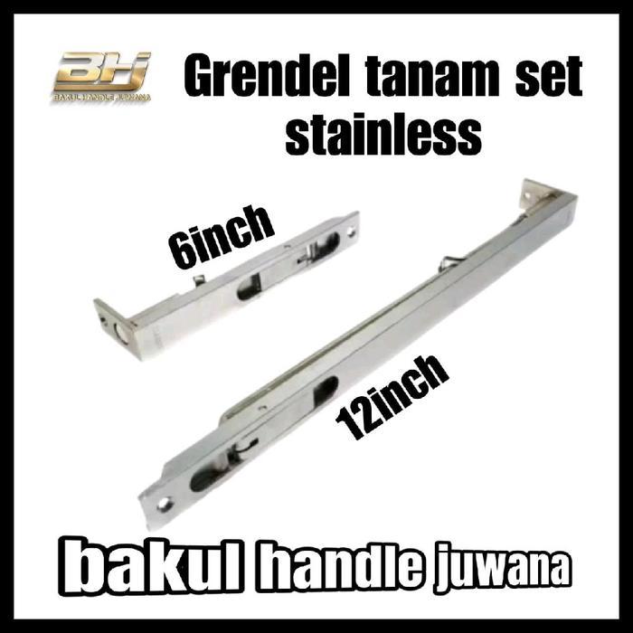 Grendel tanam 30cm 60cm pintu slot pintu kupu tarung - 30cm
