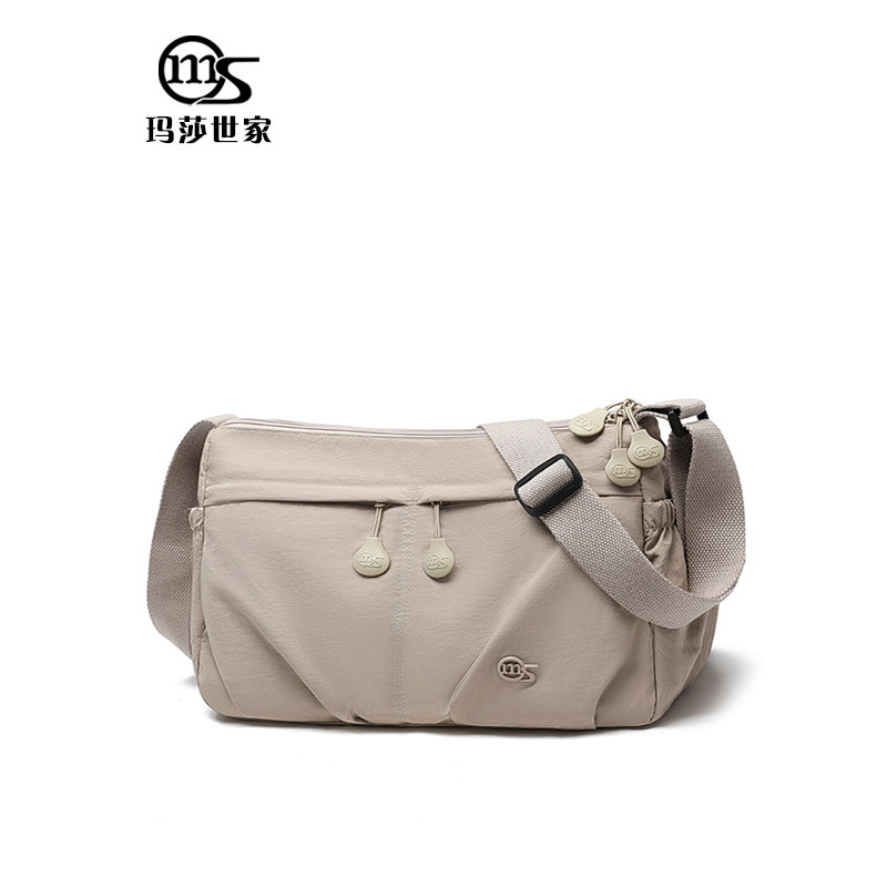 Tas Selempang Wanita Kapasitas Besar Kain Nylon Tas Wanita Tas Bahu Multi-lapis