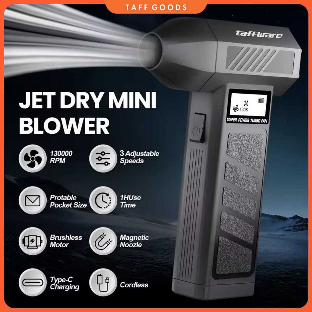 Taffware Mini Turbo Violent Air Blower Cordless Jet Portable 130000RPM - P30