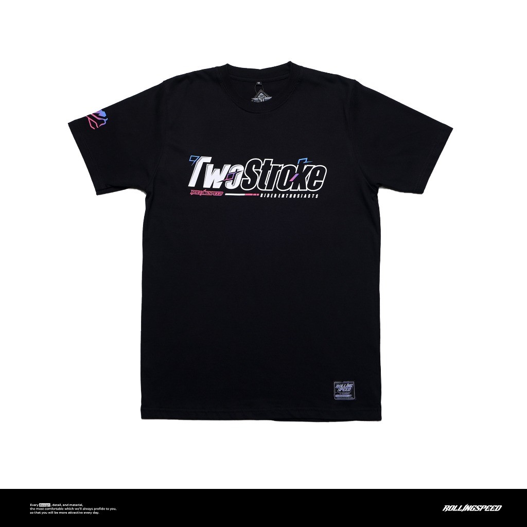 (COD) Rollingspeed - Virex T-Shirt Black - Kaos Lengan Pendek Hitam