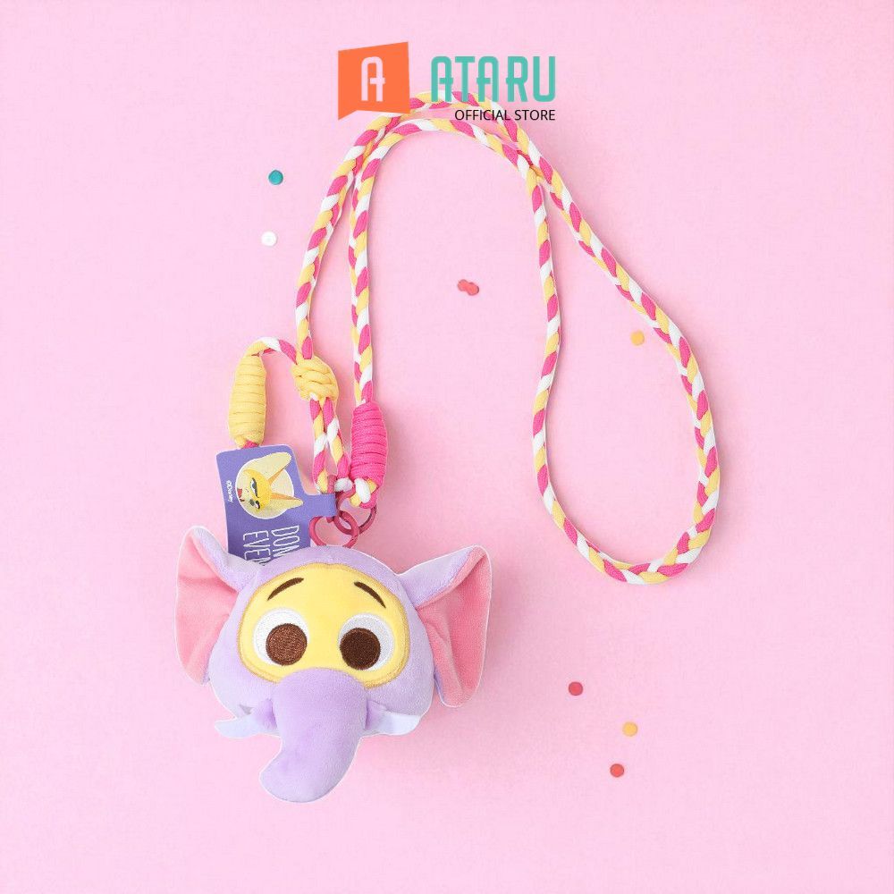 Ataru Disney Zootopia Pouch Dengan Lanyard Plush Finnick - Ungu Coin Wallet CaseTempat Penyimpanan S