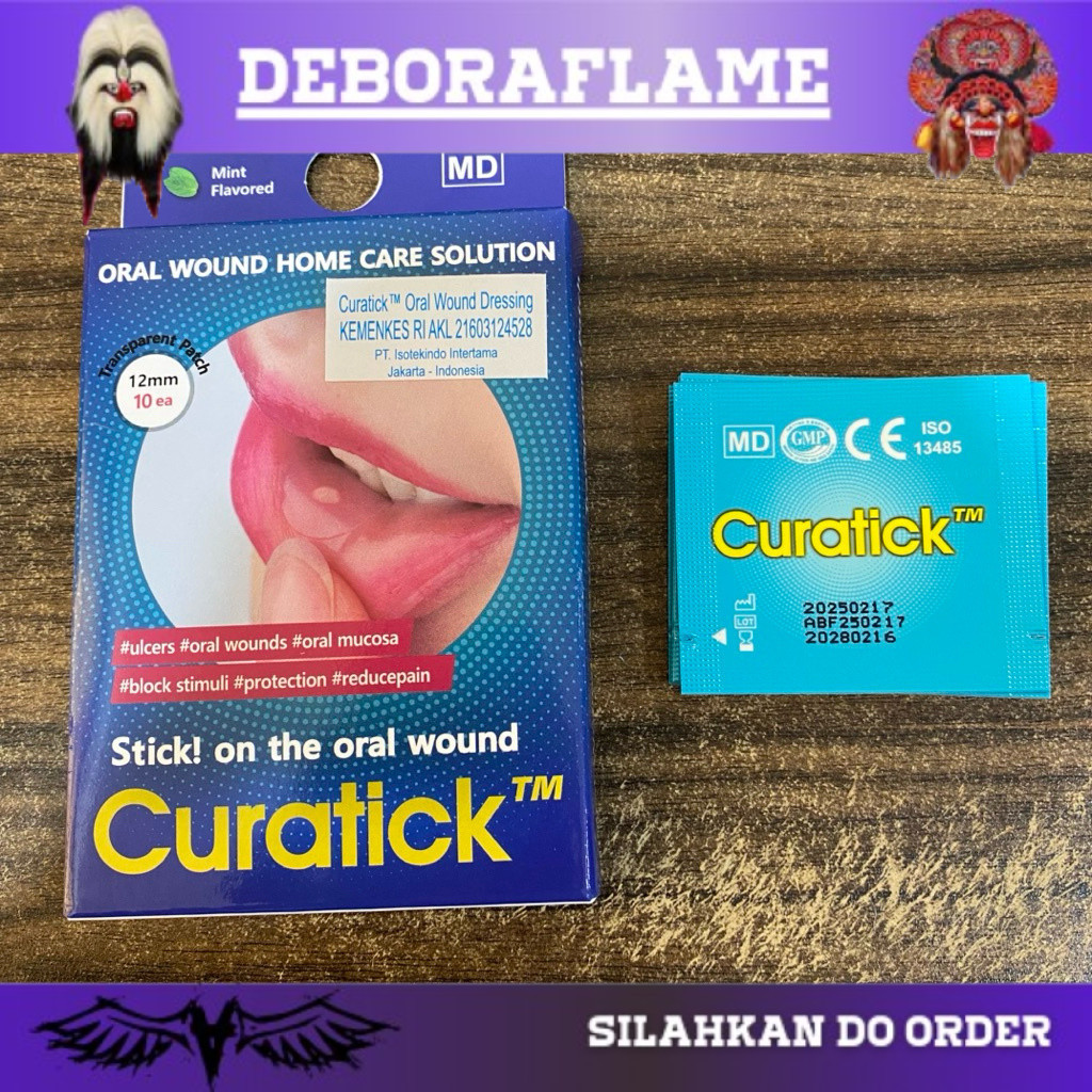 viral Curatick Plester Sariawan Obat Mulut Anti Sakit Import Ulcer Oral Wound Solution awes
