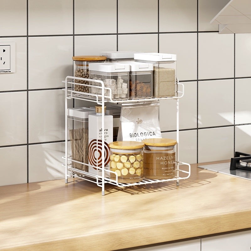 Rak Dapur Minimalis Rak Sisipan Kolong Meja Dapur Rak Storage Multifungsi / Rak Bumbu Nordic Style 2