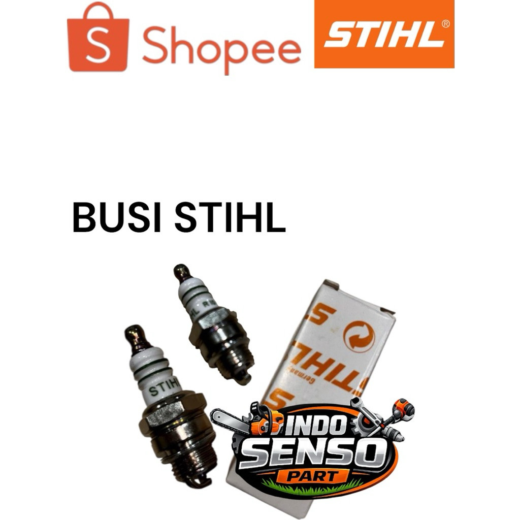 WOKER.ID PROMO MURAH BUSI STIHL (10 PCS) WSR6F ORIGINAL MESIN SENSO , POTONG RUMPUT STIHL ORIGINAL