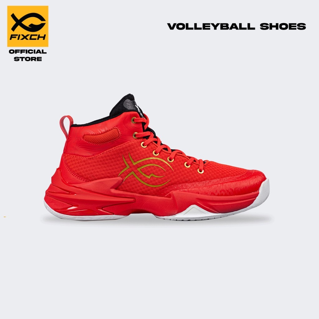 FIXCH - Demonic Dragon Red - Red - Gold volleyball shoes