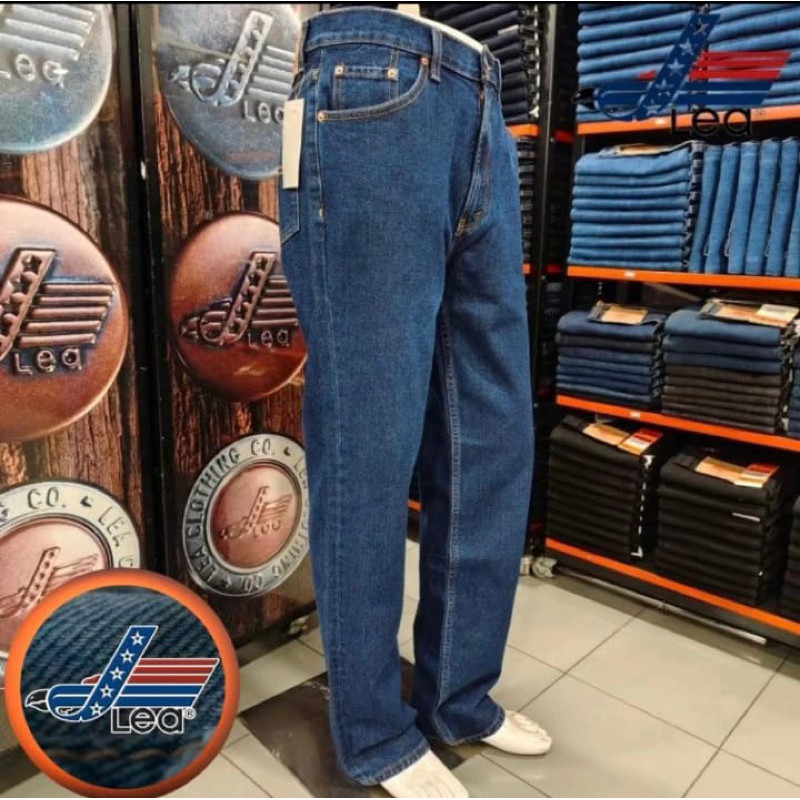 BLOROXCIN Celana Jeans Standart Reguler Panjang Pria LEA 100% Premium Original Size 28-38 Model Stan