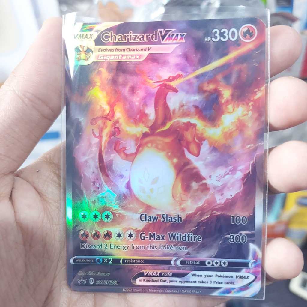 KARTU POKEMON Langka HOLOGRAM SPECIAL CHARIZARD EEVEE PIKACHU - VMAX