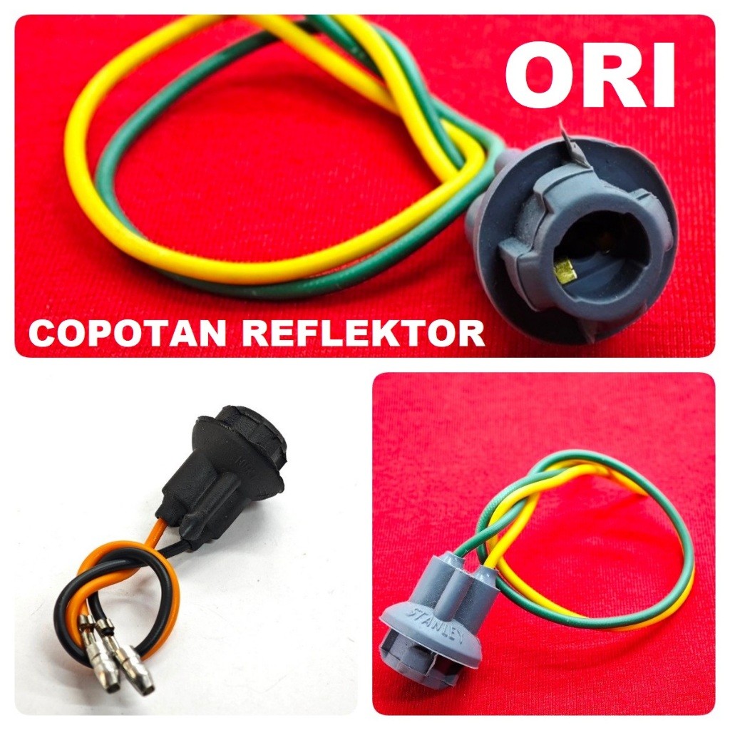 FITTING LAMPU ORI copotan reflektor tancap t10 t13 sein sen senja cop kota senja tancap bohlam lampu