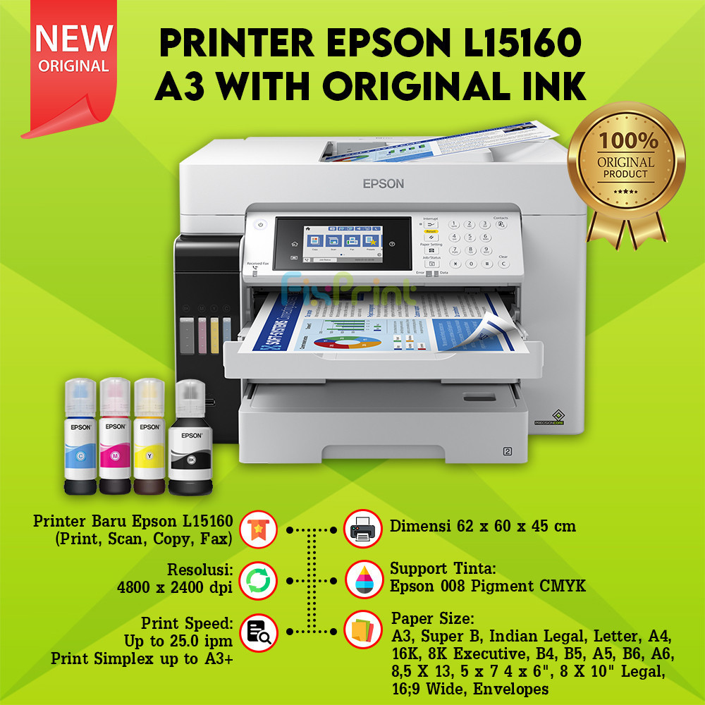 Epson Eco Tank Printer M15140 / L14150 / l15150 / 15160 / L11050 A3+ Epson Ink Tank WiFi