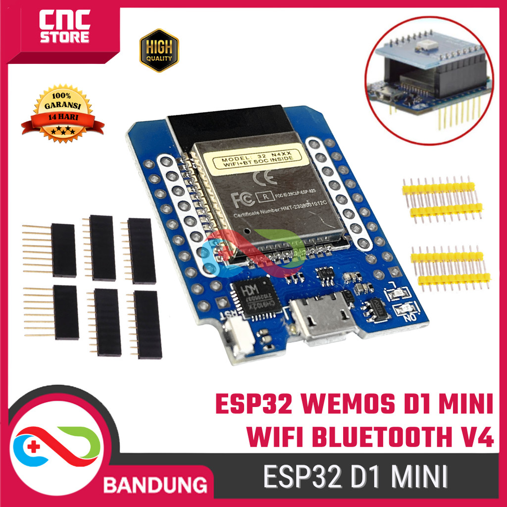 ESP32 WEMOS D1 MINI WiFi Bluetooth Development Board + Pin Header