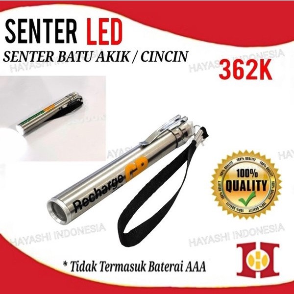 Senter LED Mini Batu Cincin Akik Mulia Pulpen Police SWAT Flash Light