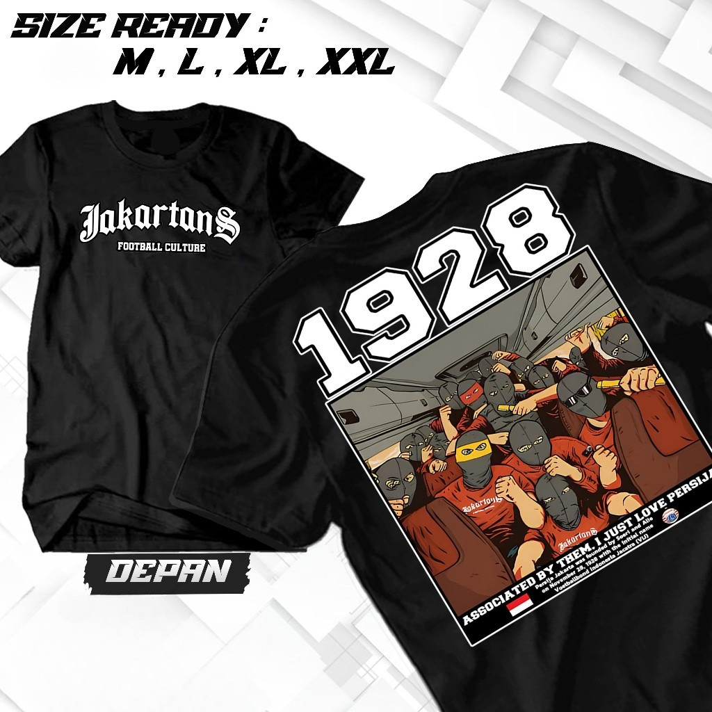 Kaos JAKARTANS EST 1928/JAKARTANS/PERSIJA JAKARTA/JAKARTANS/JAKMANIA/Distro