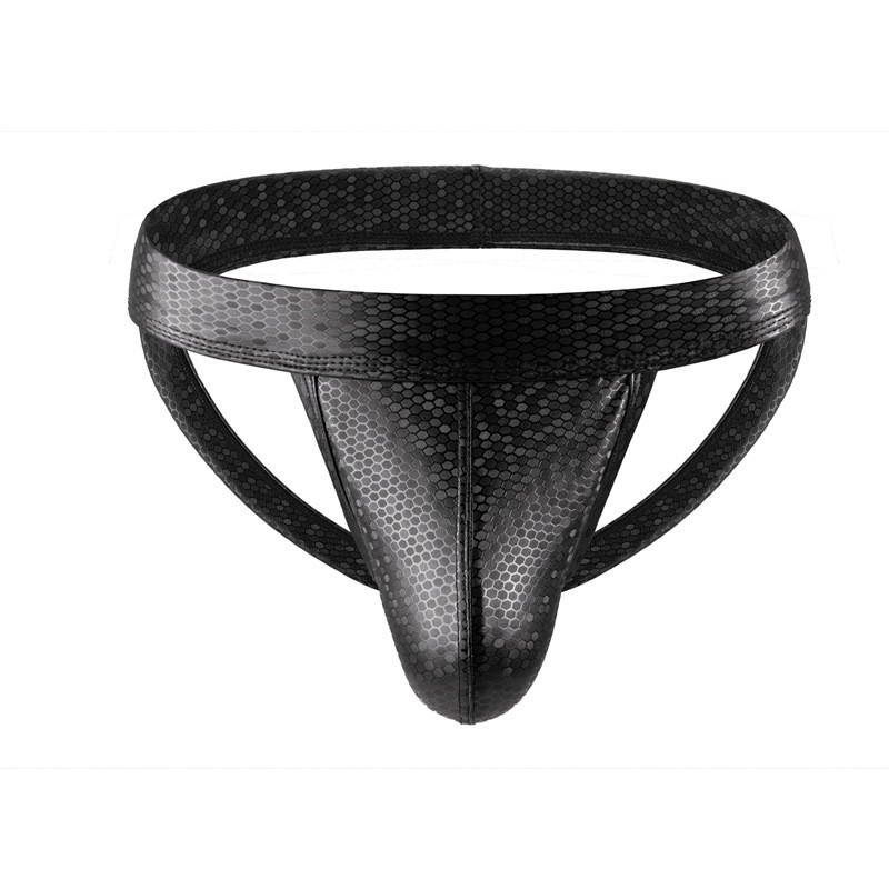 Celana Dalam Jockstrap Pria Kulit Sintetik. DF441. Leather Synthetic Jockstrap