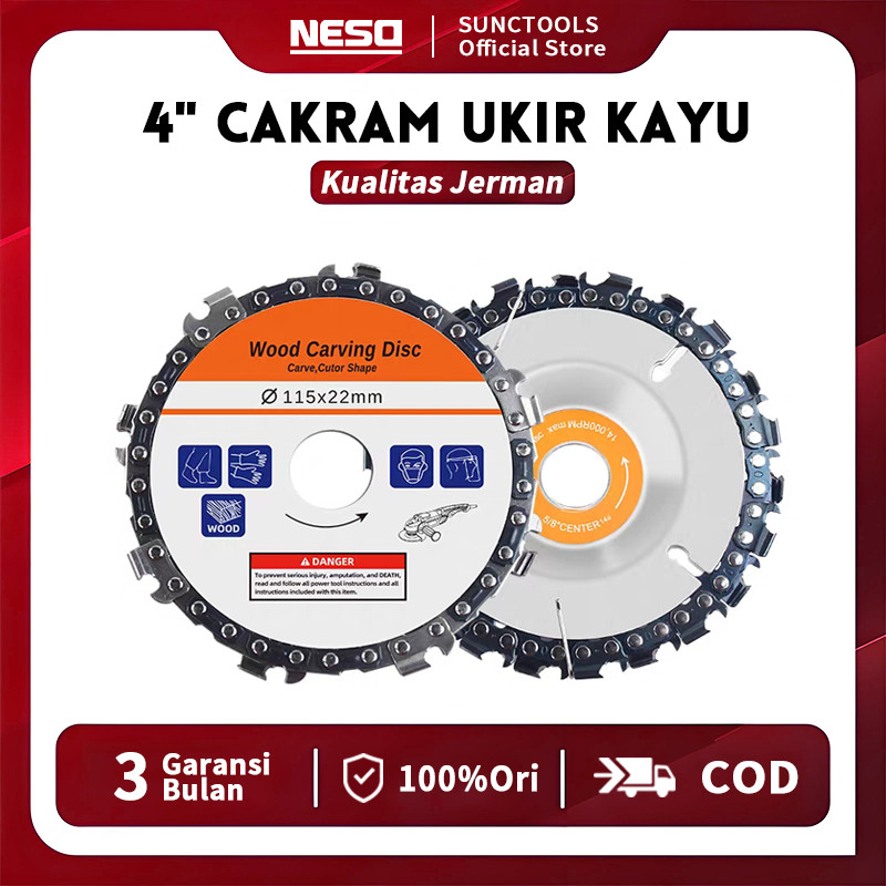 JERMAN NESO Top 4inch Wood Carving Disc Mata gergaji rantai  4" (COD) / Disc Chain Saw Angle Grinder