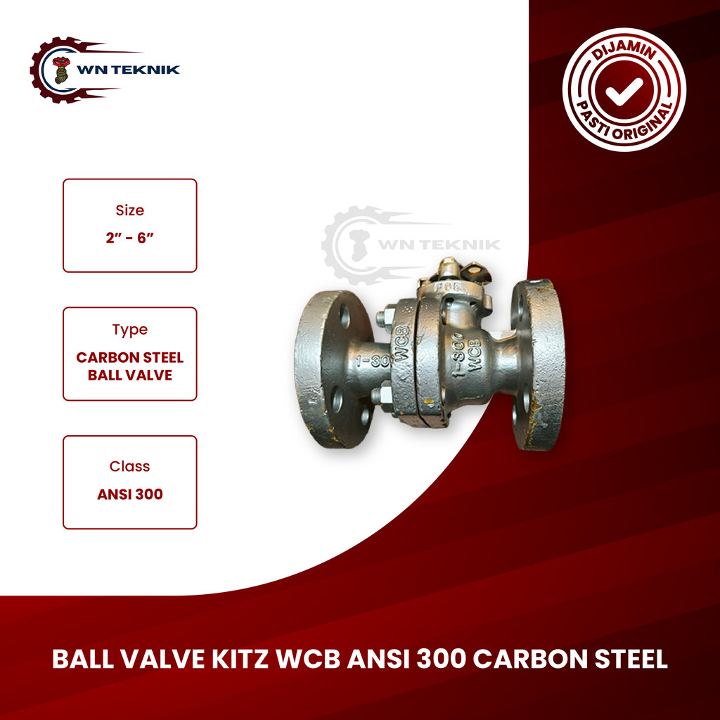BALL VALVE KITZ WCB 6" INCH FLANGE ANSI 300 ORIGINAL