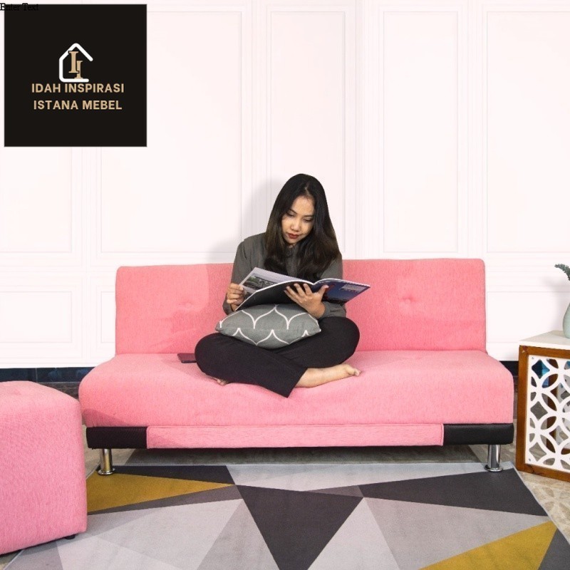 Sofa bed murah/ Rangka Jati Belanda / Sofa Bad Izzy harmony living KUNINGAN