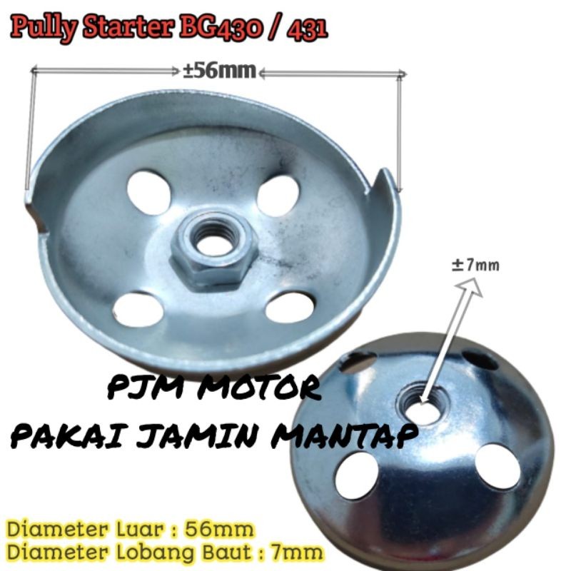 BG430 PULLY STARTER TARIKAN KAP ENGKOL MESIN POTONG RUMPUT BOR TANAH KAPAL GX31 BG 430 CG430 DLL